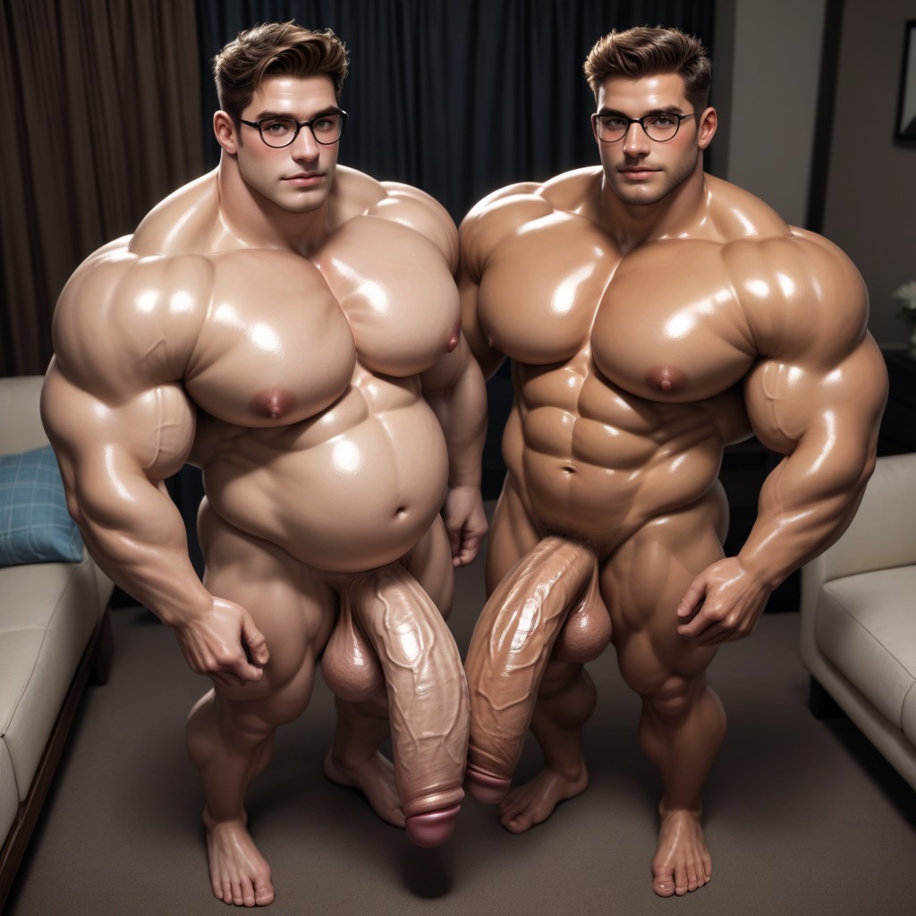 Handsome, Oiled Up, Erect Penis AI Gay Porn