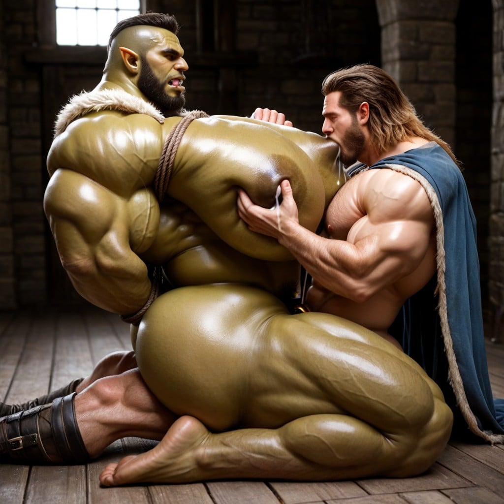 Big Nipples, Extremely Large Ass, Gay Porn AI Gay Porn