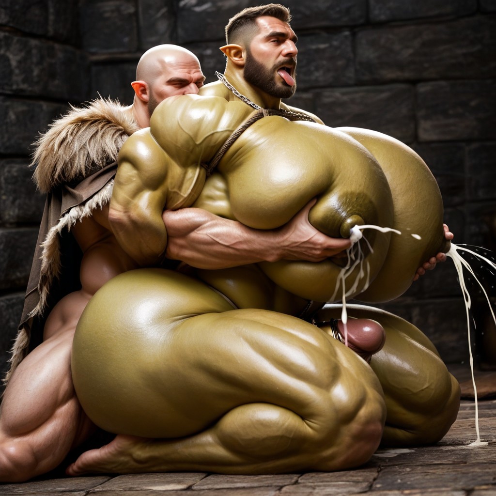Big Pecs, Male Only, Extremely Large Ass AI Gay Porn