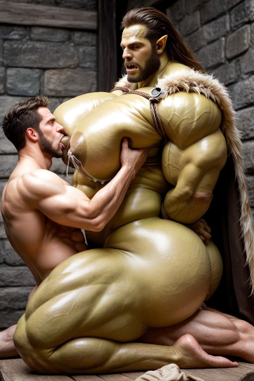 Rough Squeeze, Oiled Skin, Gay Porn AI Gay Porn