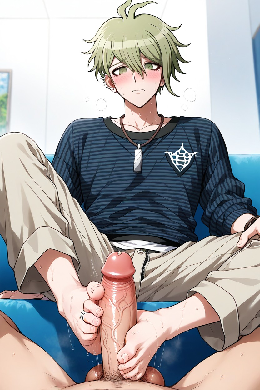 Colossal Penis, Embarrassed, Blush Face AI Gay Porn