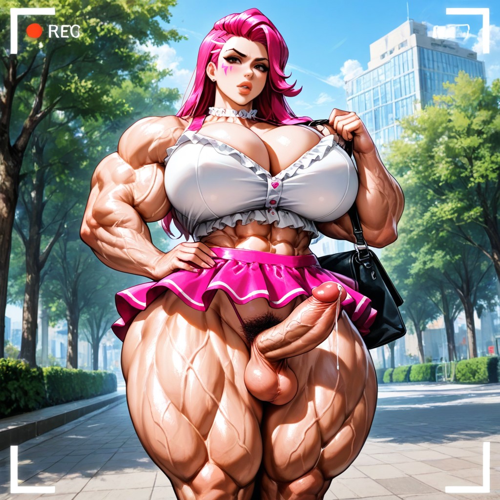 Public Hair, Huge Muscular Arms, Thick Thighs 헨타이 AI 포르노