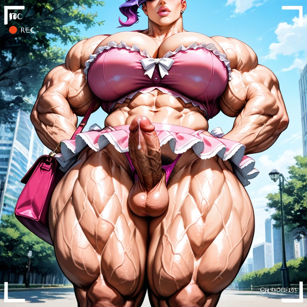 Bodybuilder, Big Rounded Breasts, Massive Muscle Delts Hentai AI Porn