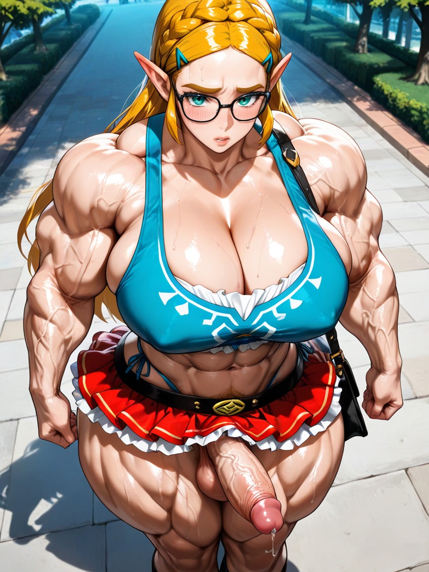 Tight Red Tutu, Erect Penis, Precum Hentai AI Porn