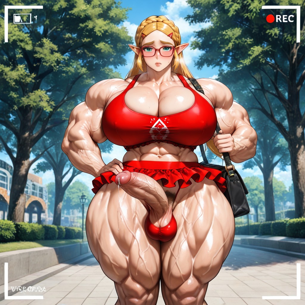 Tight Red Tutu, Extremely Large Ass, Shy Hentai AI Porn