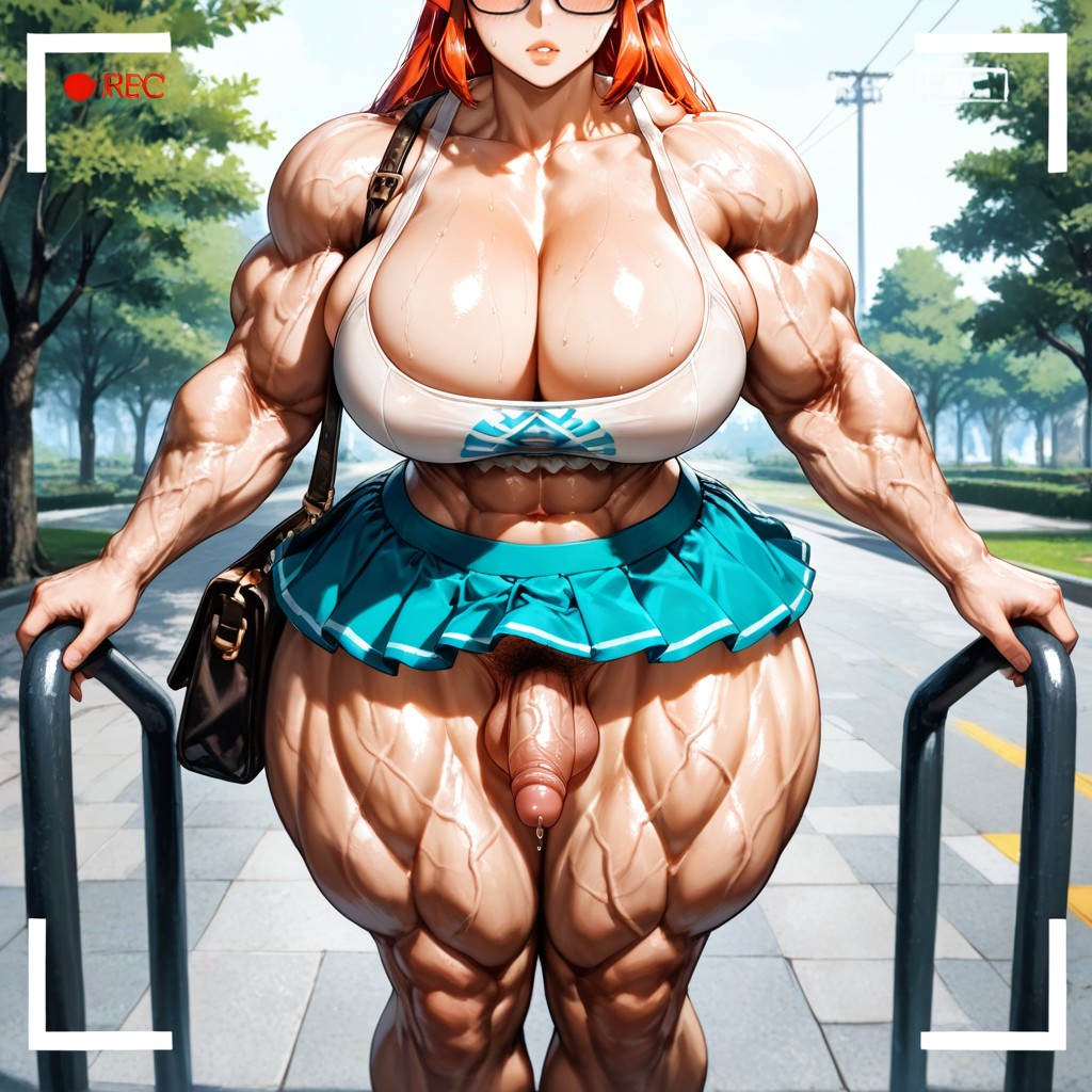 Muscle Shoulders, Toned, Glasses Porno IA Hentai