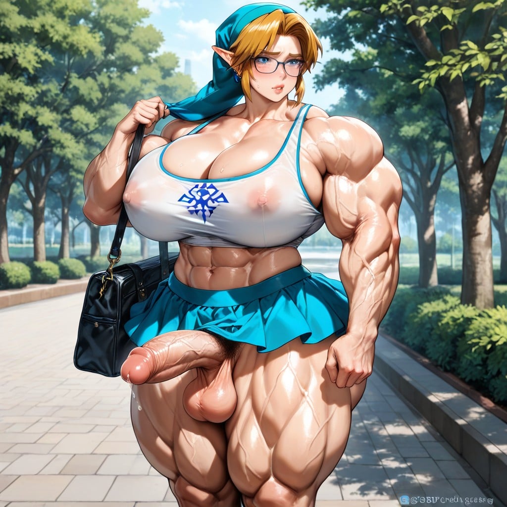 Bodybuilder, Pequeño, Public Hair Hentai IA