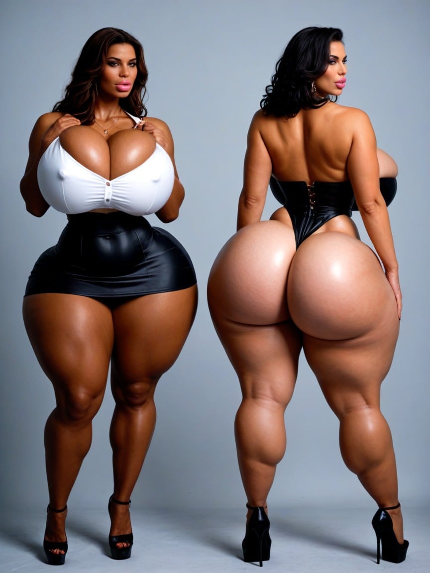 Hips Wider Than Torso, Thick Lips, Pawg Ass AI Porn