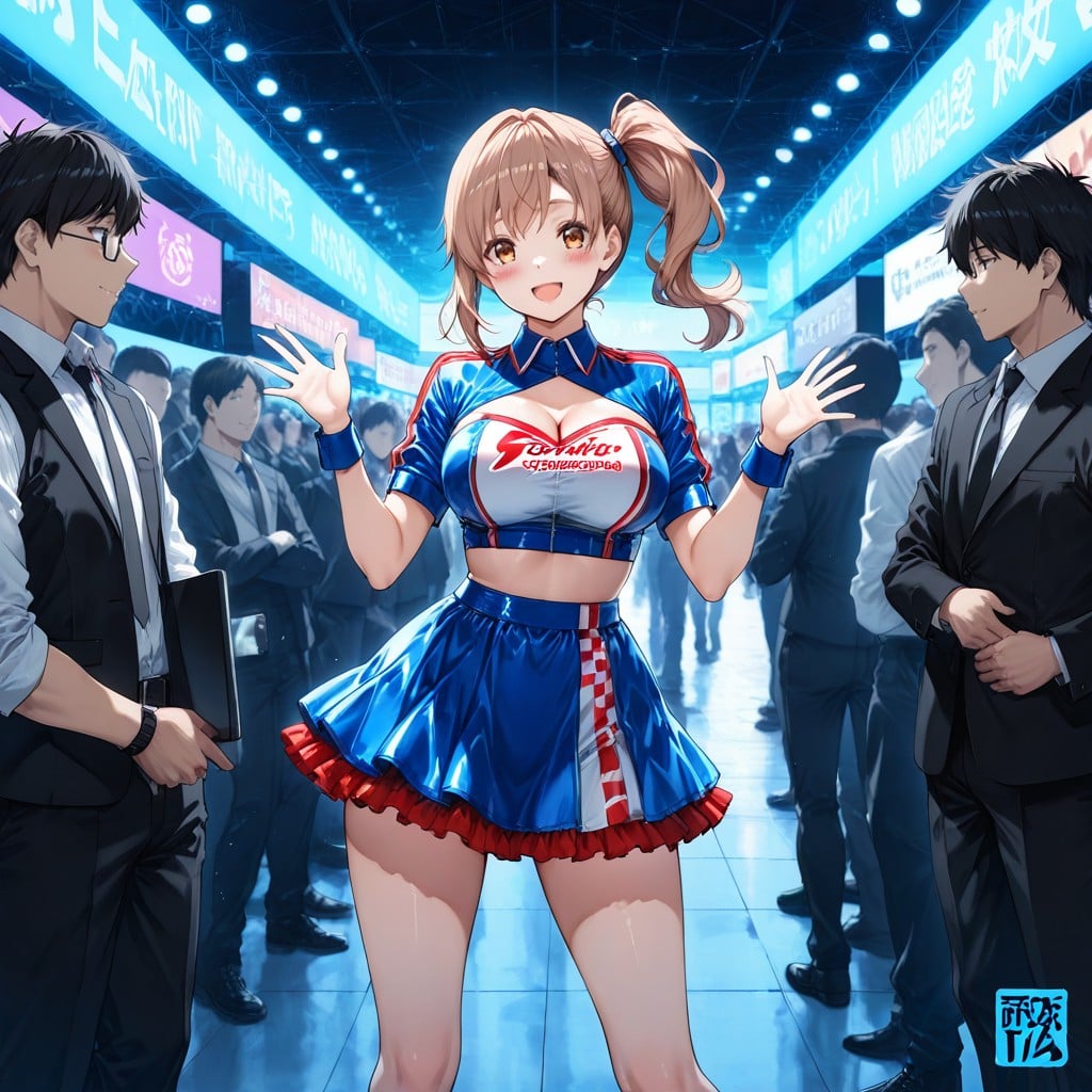 Monitors On Show Booths, Campus Posters, Detailed Hentai AI Porn