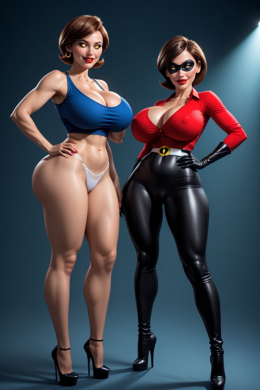 Bimbo, 2 Personas, Lots Of Skin Showing Porno MILF IA
