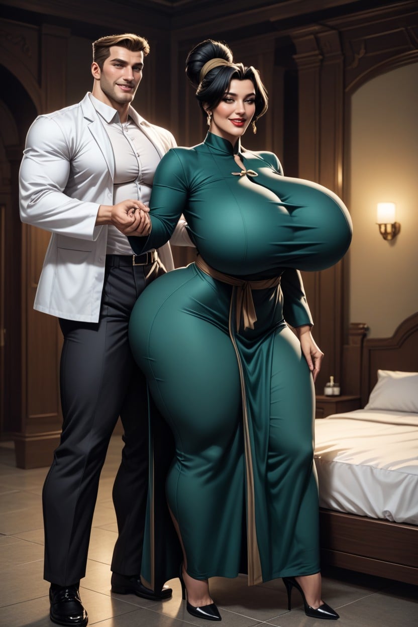 Form Fitting Clothes, White Man, Rear View AI Porn