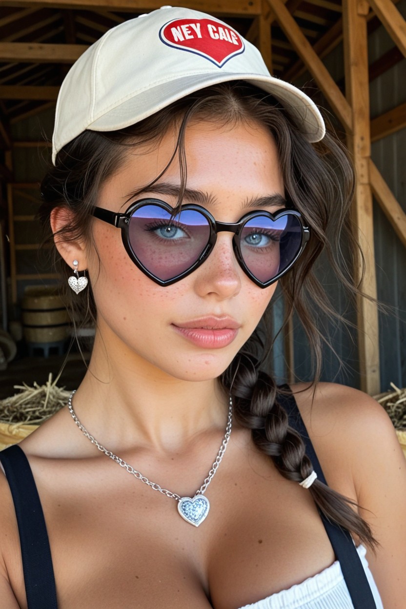 Blue Eyes, 25+, Hyper Erect Nipples AI Porn