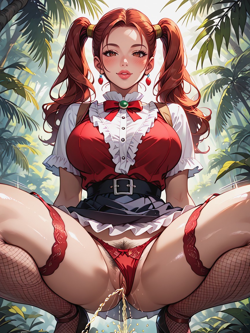 Orange Twintails, Pussy, Culo Redondeado Hentai IA