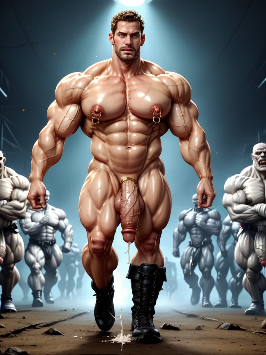 Hdr, Exaggerated Extremely Long Foreskin, Wet Body AI Gay Porn