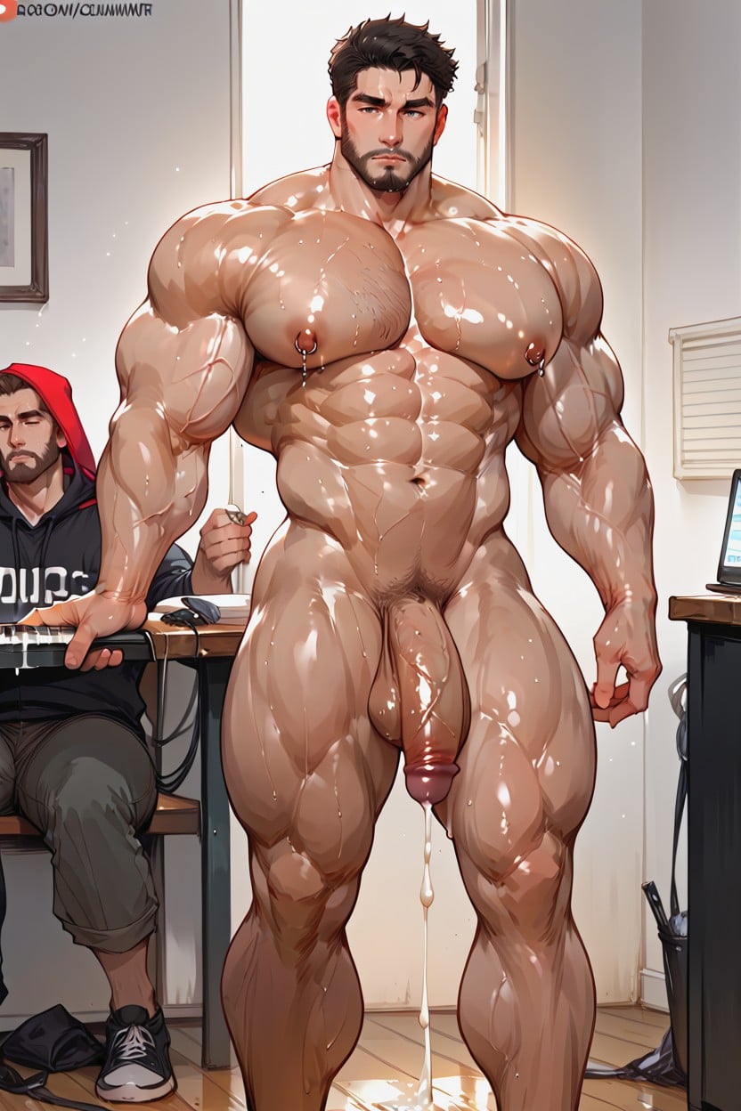 Large Pecs, Huge Muscular Body, Hyper Muscles AI Gay Porn