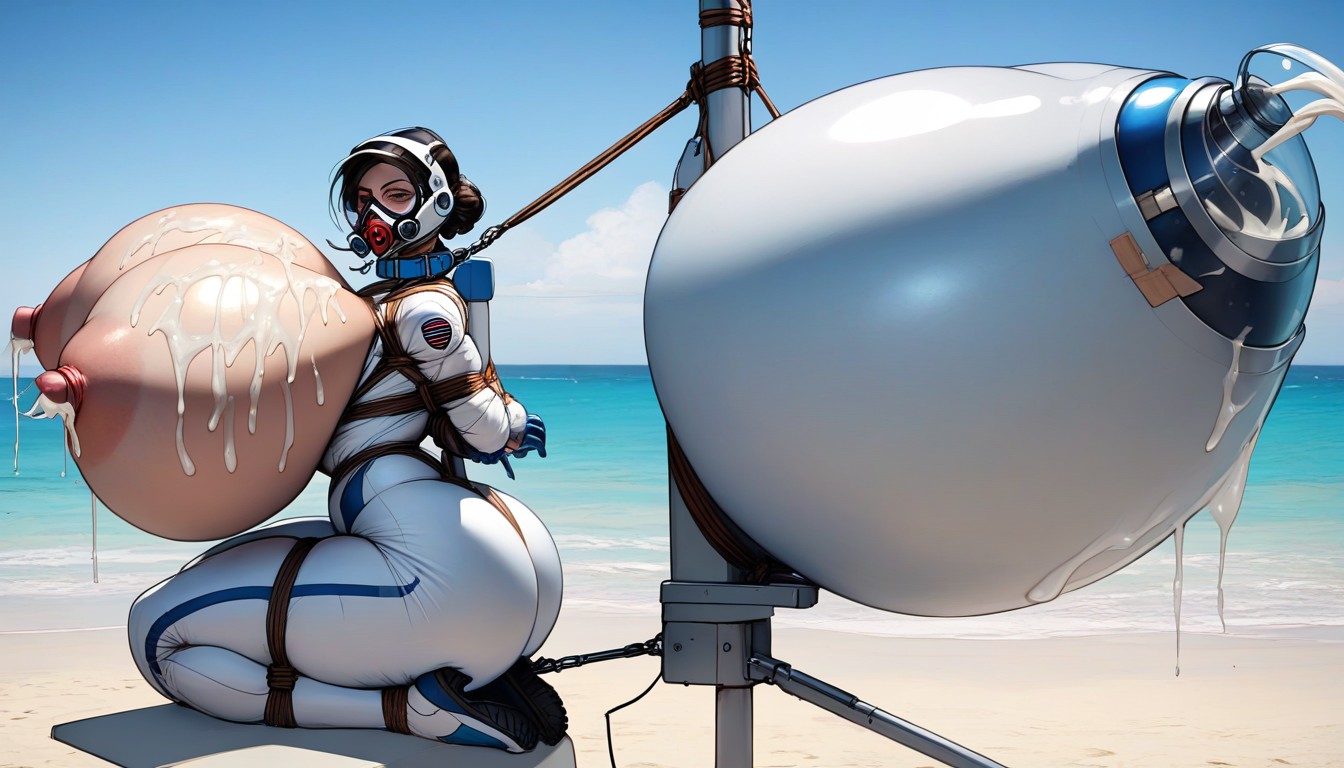 Milk Machine, Collar (restraints), Arm Tied Behind AI Porn