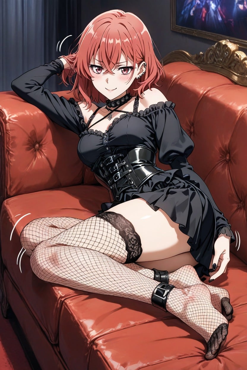 Red Hair, Make Her Hair With A Red Color, Motion Lines Hentai AI Porn