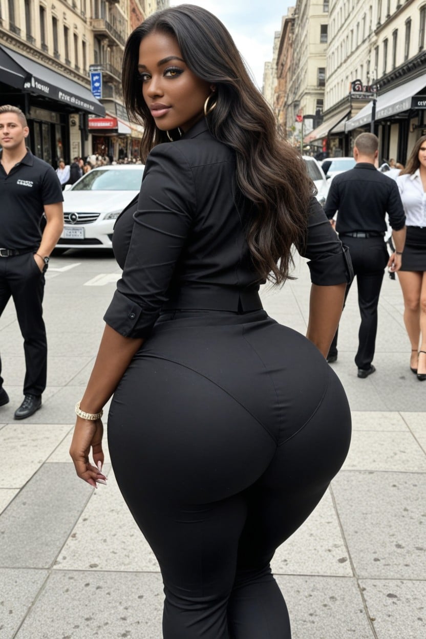 Princess Peach, Hyper Butt, Office Attire AI Porn