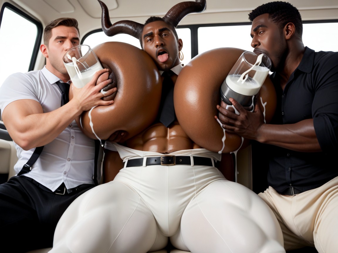 Masculine Face, Gigantic, Milk Man AI Gay Porn