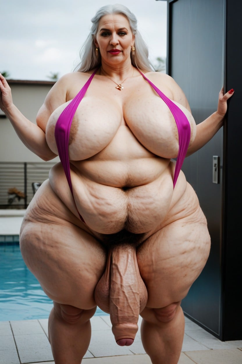Impossibly Huge Ass, Large Hips, Hyper Morbidly Obese Veiny Breasts AI Porn