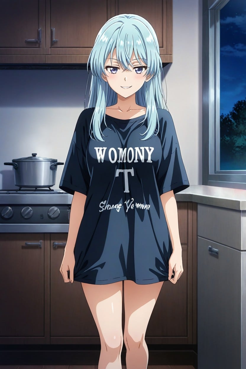 Blue Haired Woman, Blue Hair, Skinny Hentai AI Porn
