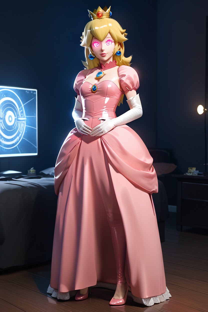 Standing, Dull Eyes, Barbie Face AI Porn