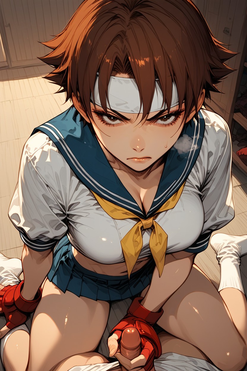 White Socks, Looking At Viewer, Dégoûté Hentai IA