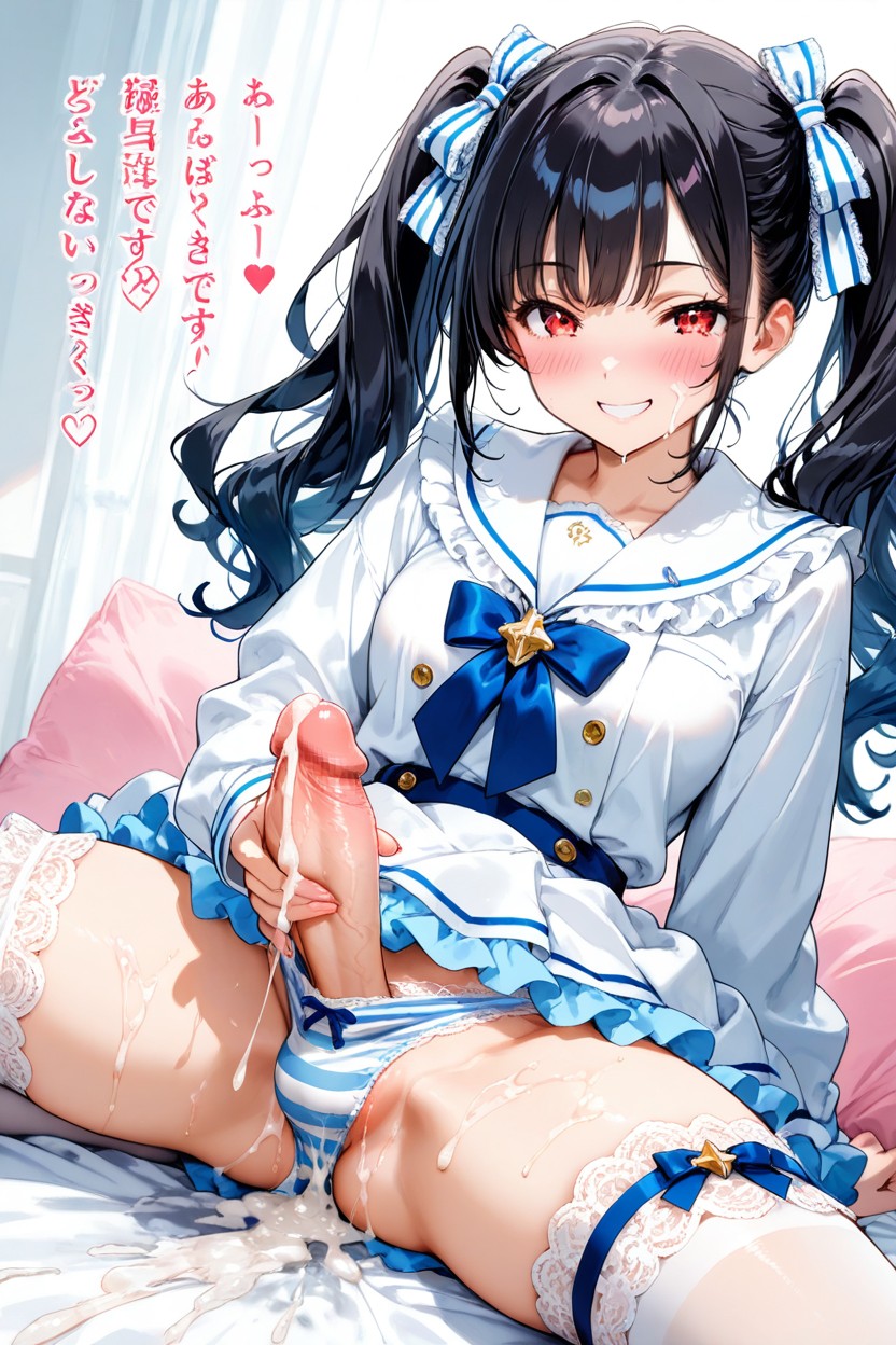 White Sailor Collar, Sharp Eyes, A Japanese Pretty Futanari Woman AI黃漫