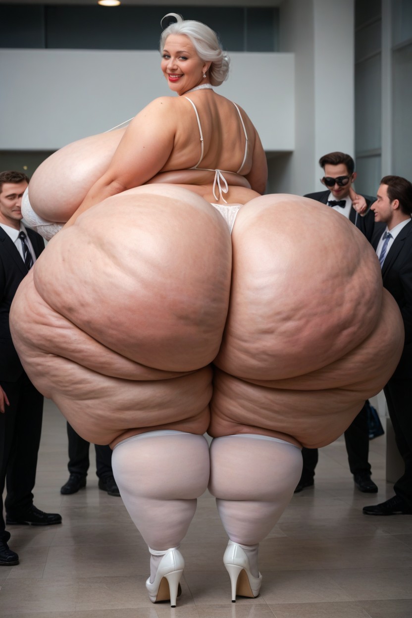 White Hair, Cinema, Ahoge BBW AI Porn