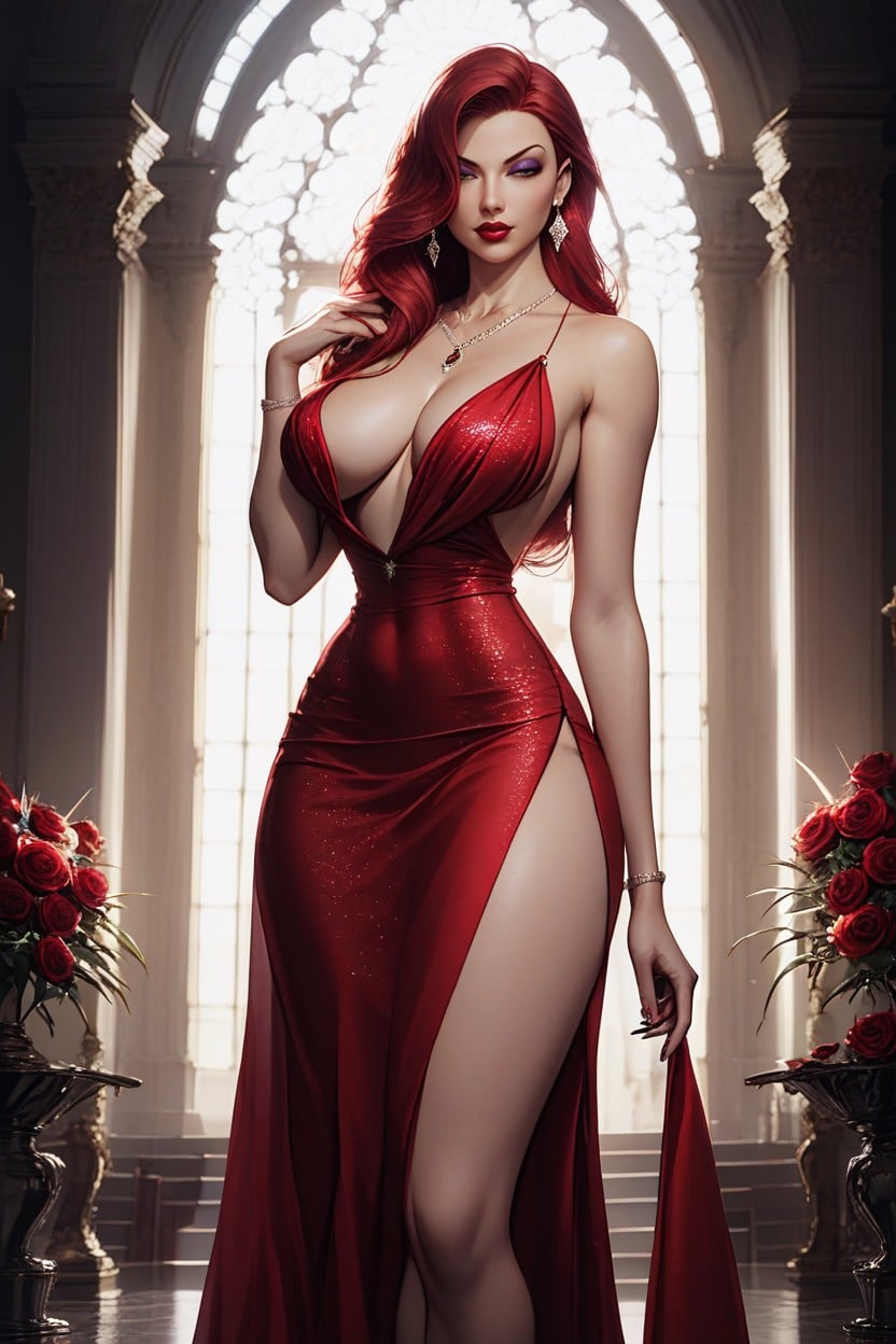 Glamorous, Red Hair, Big Hips Hentai AI Porn