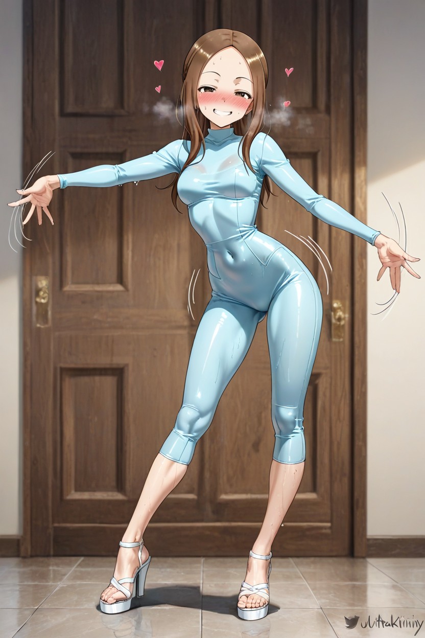 High Heeled Sandals, Soft Light, No Bulged Belly Porno IA Hentai