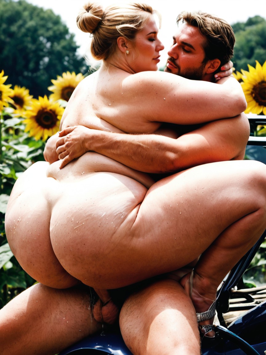 Fat Bubble Butt, Blushing, Dusk BBW AI Porn