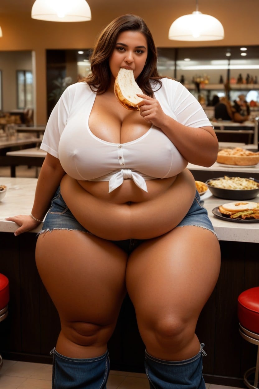 Ultra Far, Ultra Realistic, Insanely Fat Fat Folds BBW AI Porn