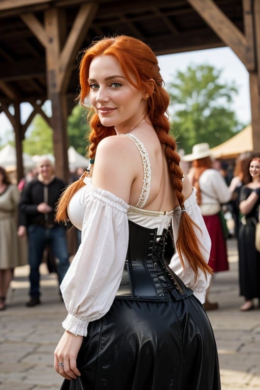 Large Ass, Renaissance Fair, Detailed Face AI Porn