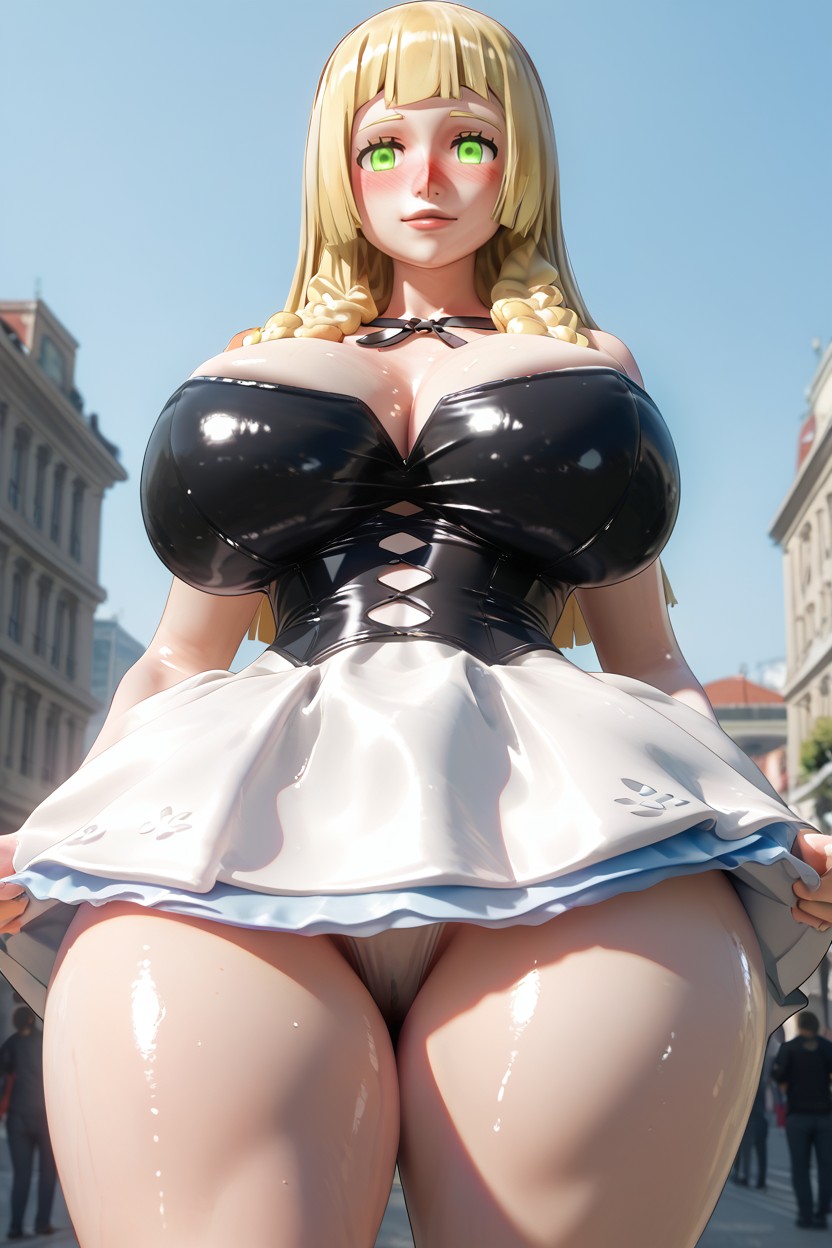 Standing, Stiff Arms, Wide Hoopskirt AI Porn