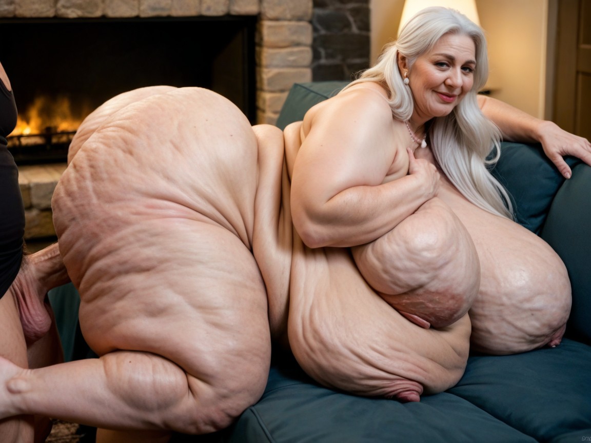 Robe Covering Chest, Hair Down, Huge Round Thighs AI Porn