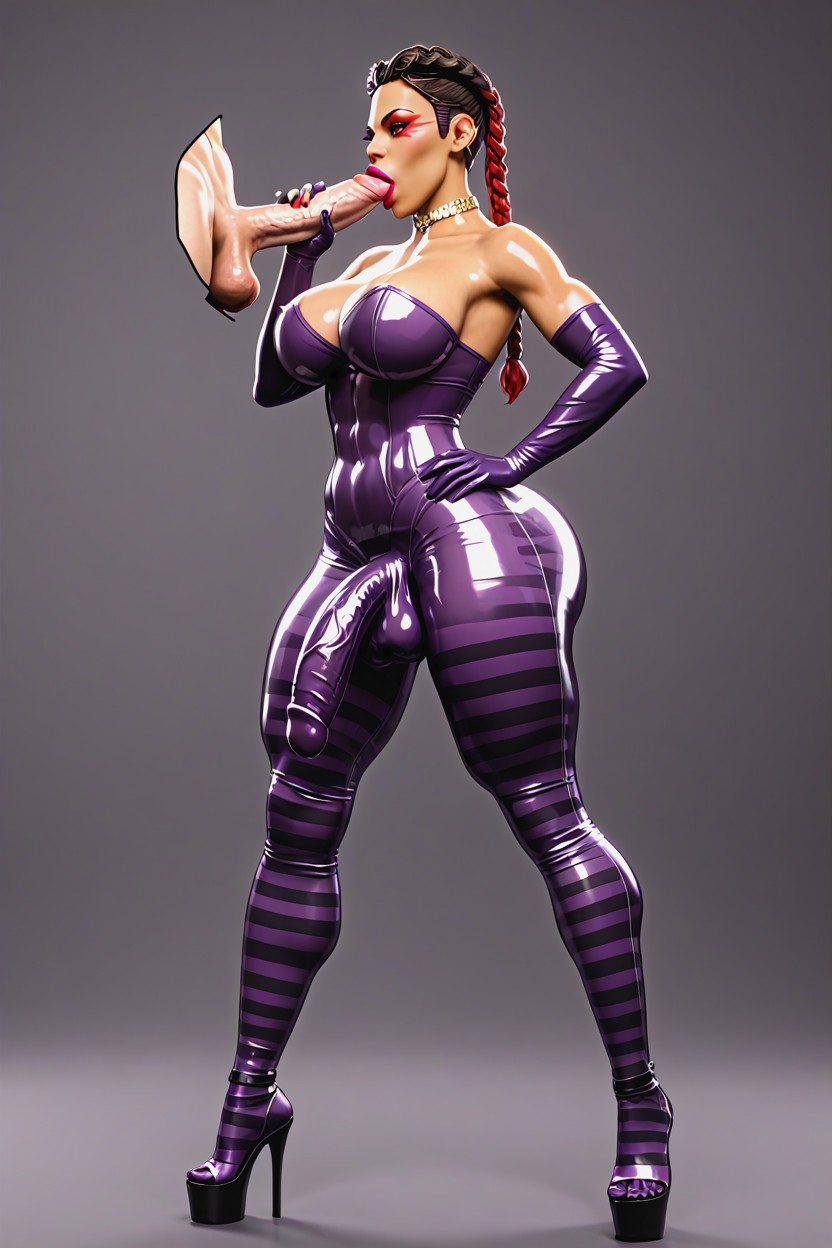 Extremely Large Ass, Latex Gloves, Fit AI Porn