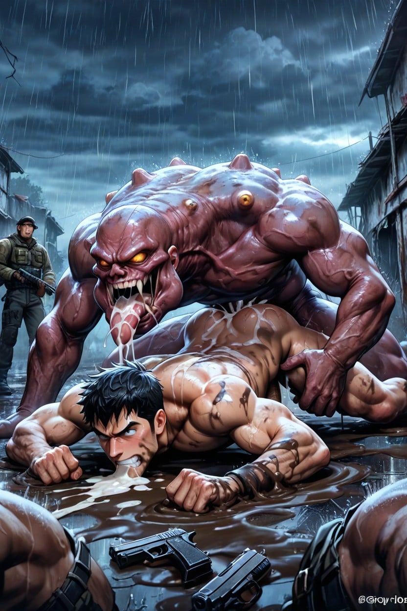 Naked Monsters, Cream Pie, Cum On The Body ゲイAIエロ