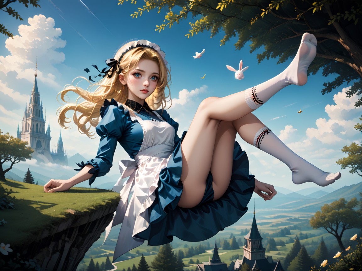 Fantasy, Victorian Storybook Illustration Style, Face AI Porn