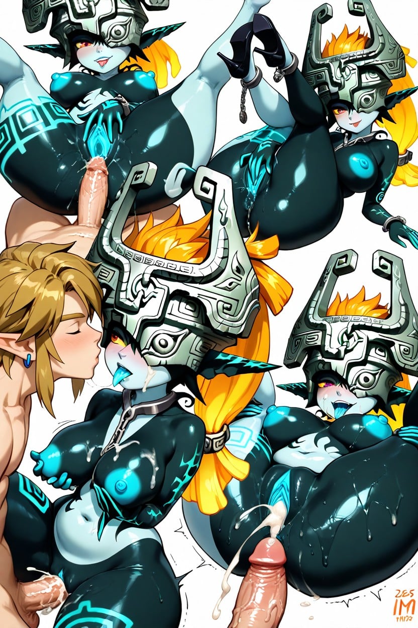 Midna Deepthroating Link, Dick Insertion, Suspension Hentai AI Porn