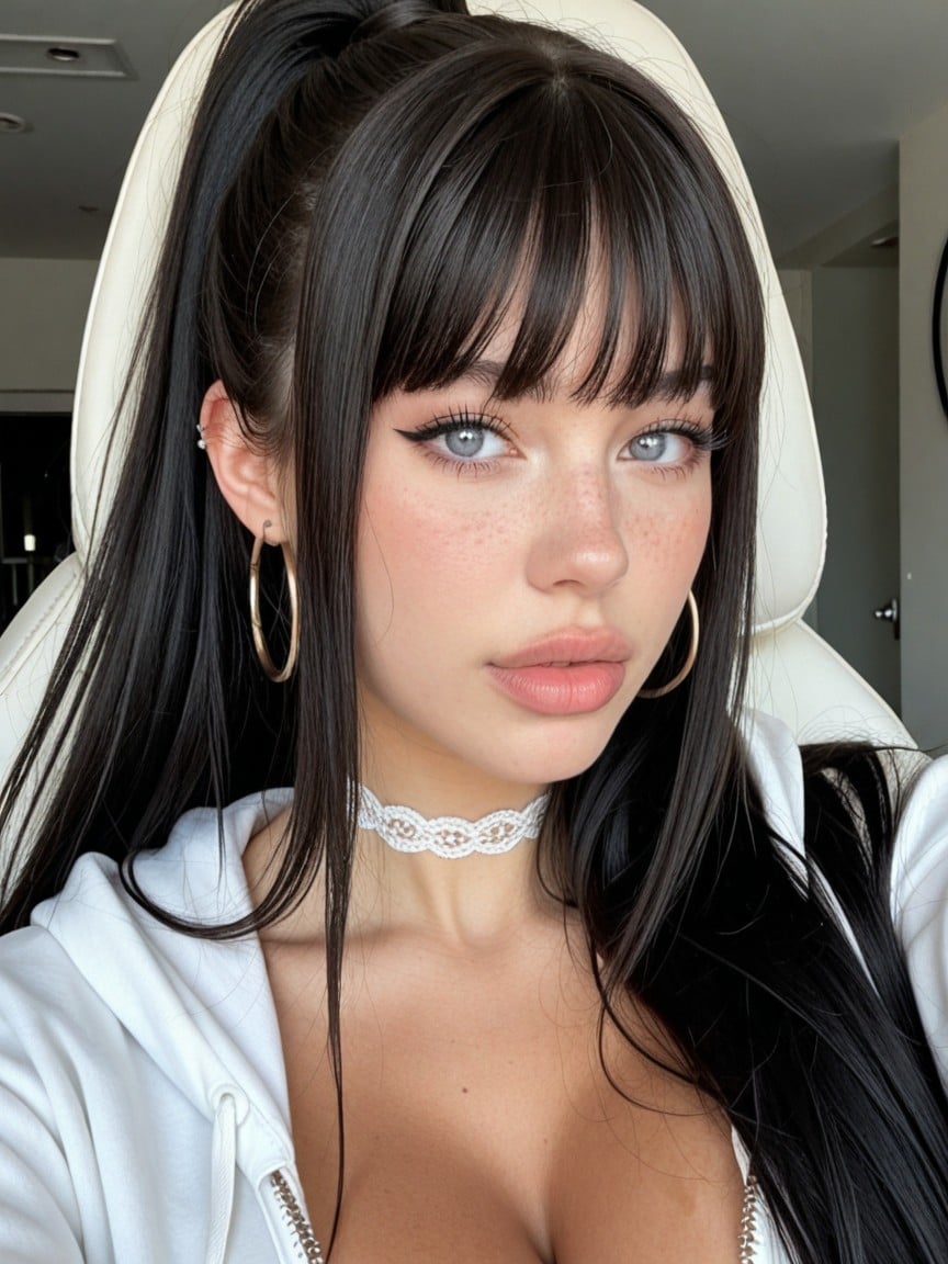 Very Detailed Face, Surprised Facial Expression, Hyper Long Hair AI Porn
