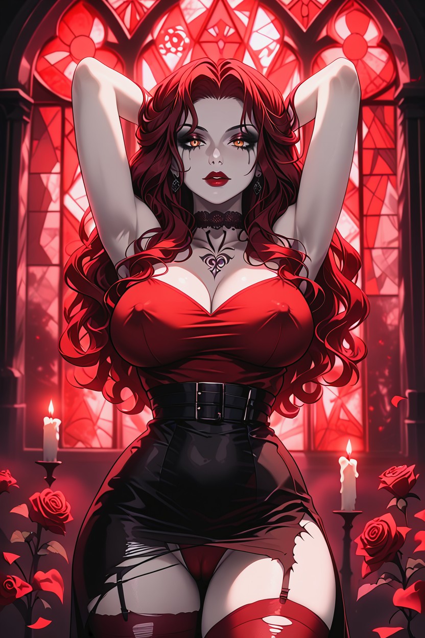 Black Nails, Brazos Arriba, Crimson Velvet Curtains Hentai IA