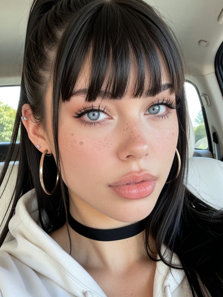 Bangs, Bangs, Extremely Pale Skin AI Porn