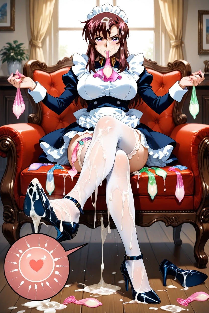 After Sex, Cum On Hair, Condom Hentai AI Porn