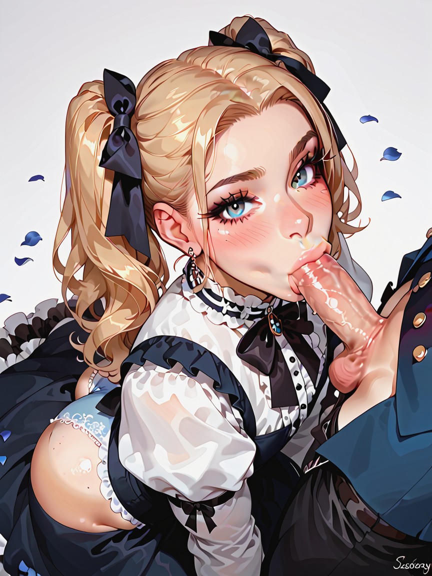 Long Dress, Sissified Chest, Lace Dress Shemale AI Porn