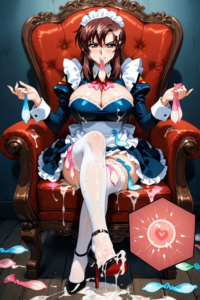 Semen On High Heels, Sitting, Foot Stepping Into Semen Soaked High Heels Porno IA Hentai