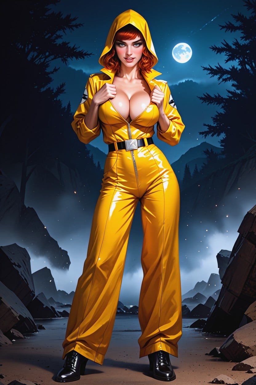 Cleavage, Night, Sexy Legs Hentai AI Porn