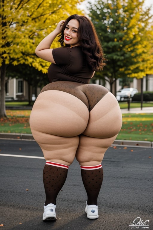 Massive Ass, Hyper Bubble Butt, Top Down View AI Porn