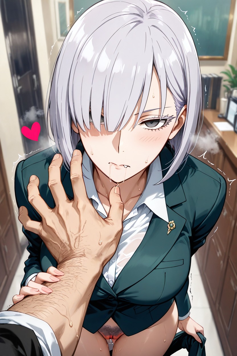 Bored Eyes, Lavender Eyelashes, Empty Eyes Porno IA Hentai