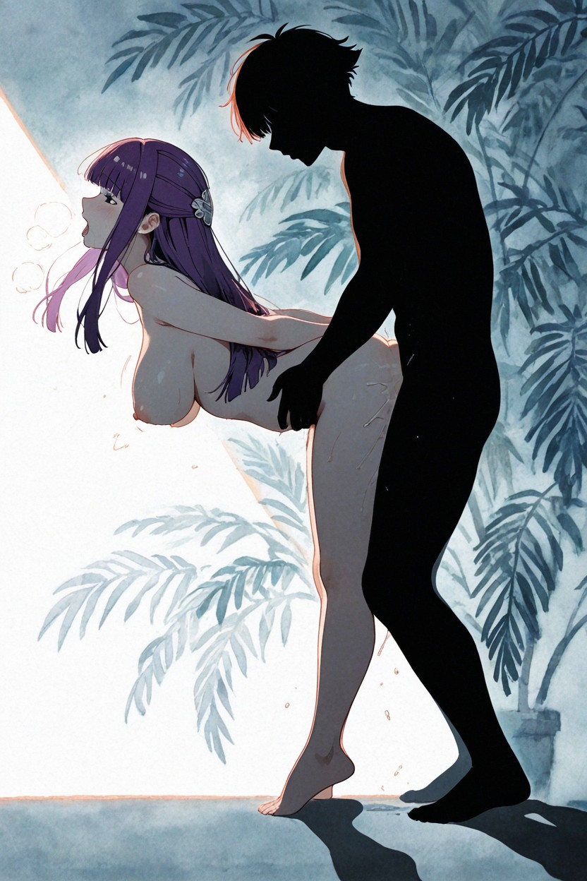 Backlit, Nude, With White Colors 헨타이 AI 포르노